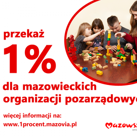 Przekażmy 1% dla organizacji pozarządowych z Mazowsza