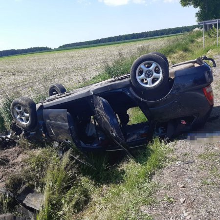 19-latek z powiatu ostrołęckiego spowodował wypadek na DK-61. Są ranni