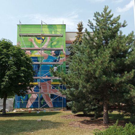 Kolejny mural w Ostrołęce! Tym razem nawiązuje do siatkówki [ZDJĘCIA]