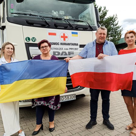 Ukraińskie Pryłuki z pomocą humanitarną od Ostrołęki
