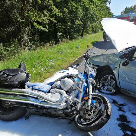 Śmiertelny wypadek z udziałem motocyklisty [WIDEO, FOTO]