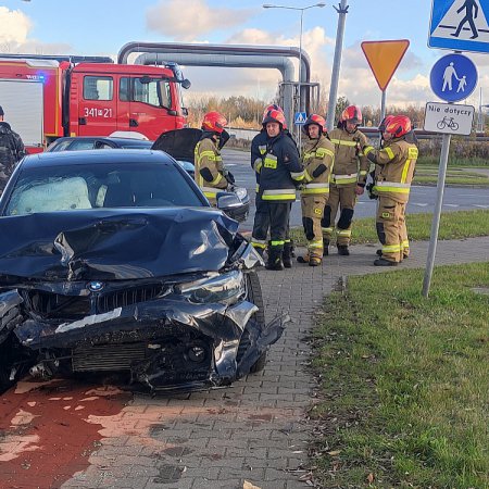 Ostrołęka: Wypadek na jednym ze skrzyżowań mini-obwodnicy [ZDJĘCIA]