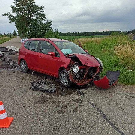 Kolizja w Rzekuniu. Wysoki mandat dla sprawcy [ZDJĘCIA]