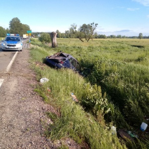 Wypadek w Dylewie. Jedna osoba trafiła do szpitala [ZDJĘCIA]