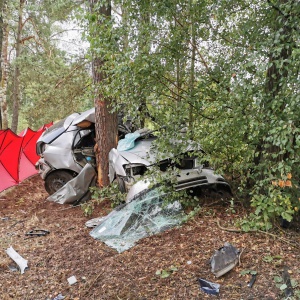 Śmiertelny wypadek na trasie Chorzele - Myszyniec [ZDJĘCIA]