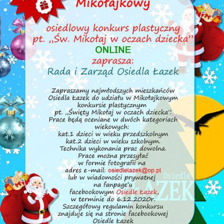 Konkurs dla dzieci z osiedla Łazek „Św. Mikołaj w oczach dziecka”