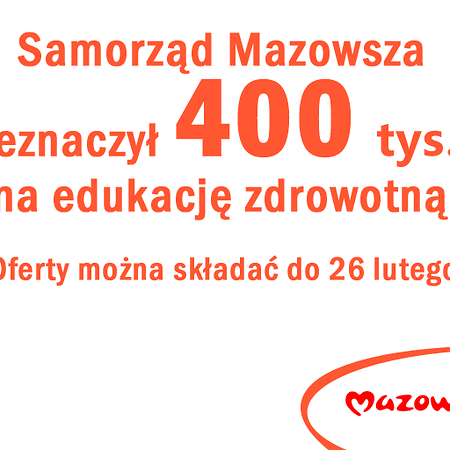 400 tysięcy złotych na edukację zdrowotną