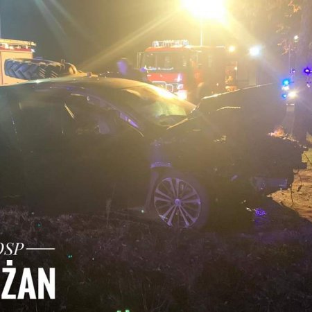 Poważny wypadek w Perzanowie. Dwie osoby trafiły do szpitala [ZDJĘCIA]