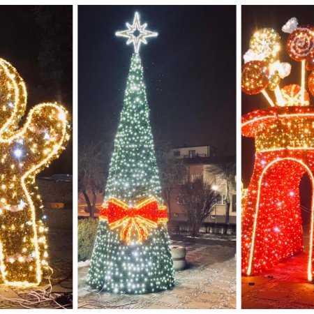 Nowe ozdoby świąteczne w Ostrołęce! Tak będzie wyglądał Plac Bema [ZDJĘCIA]