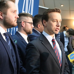 Kandydat na prezydenta odwiedził Ostrołękę. Spotkanie z Krzysztofem Bosakiem [WIDEO, ZDJĘCIA]