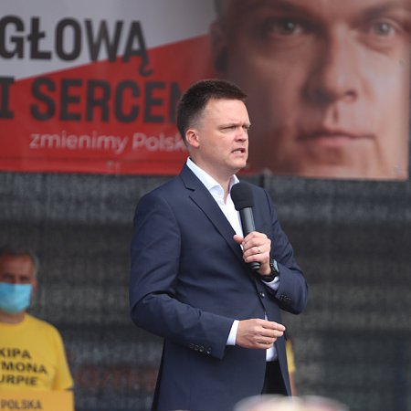 Szymon Hołownia w Ostrołęce. Wizyta kandydata na prezydenta RP [WIDEO, ZDJĘCIA]