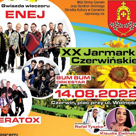 Znamy szczegółowy program XX Jarmarków Czerwińskich. Gwiazdą wieczoru będzie zespół Enej!