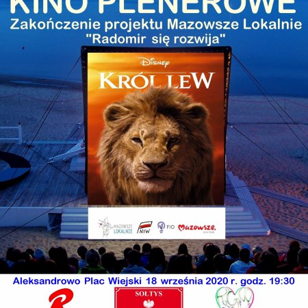 Król Lew w kinie plenerowym w Aleksandrowie