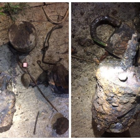 Znalezione w Dzbeninie przedmioty zabrał do garażu. Były to... dwie miny i granat [ZDJĘCIA]
