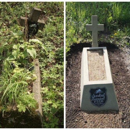 Mieszkańcy gminy Kadzidło odnowili kolejny grób na wileńskiej Rossie