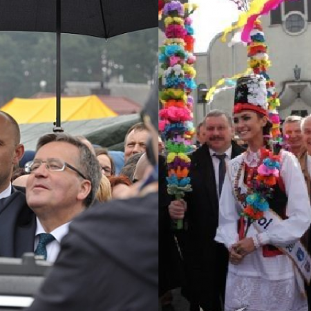 Niedziela Palmowa w Łysych: Tak było przed laty. Kurpie odwiedził m.in. prezydent RP z małżonką czy Miss Polski [WIDEO]