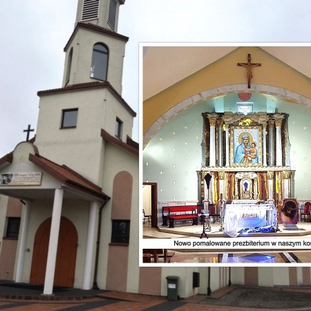 Prace malarskie w kościele na osiedlu Stacja: prezbiterium w nowej odsłonie