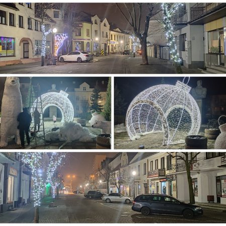 Ostrołęka goni Kadzidło świątecznym nastrojem. Zainstalowano kolejne ozdoby [ZDJĘCIA]