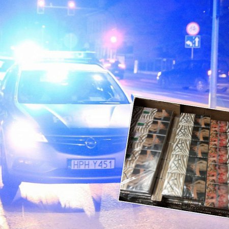 Auto z kontrabandą wartą kilkadziesiąt tysięcy złotych zatrzymała lokalna policja