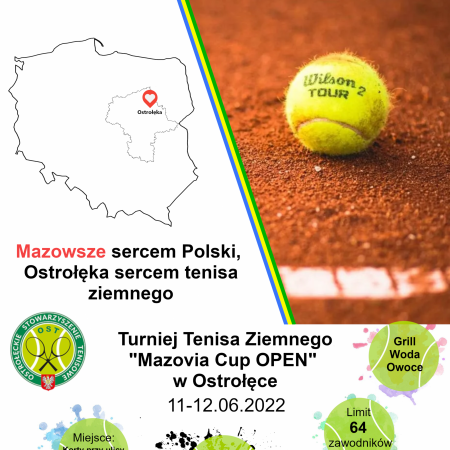 Zapraszamy na Turniej Tenisa Ziemnego "Mazovia Cup OPEN" w Ostrołęce.
