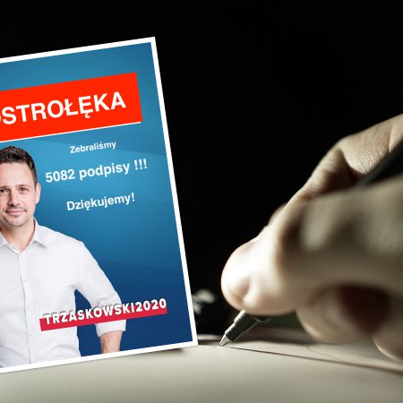 Podpisy poparcia dla Rafała Trzaskowskiego. W Ostrołęce zebrano ponad pięć tysięcy