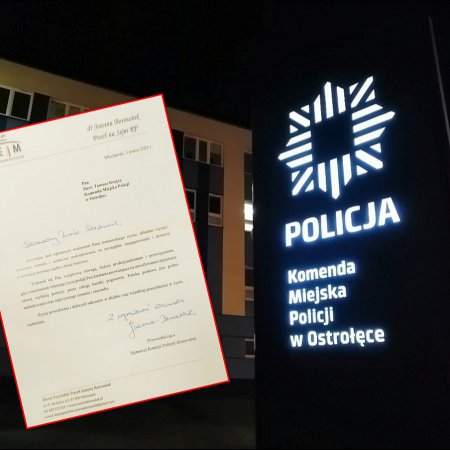 Posłanka Borowiak dziękuje policjantowi z Ostrołęki i chwali go za postawę na służbie