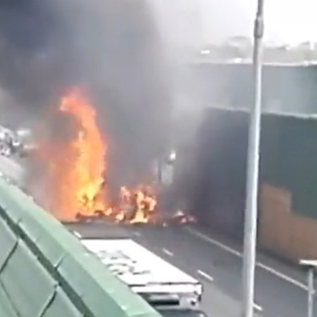 Wypadek i pożar na S8. Zginęła 1 osoba. WIDEO