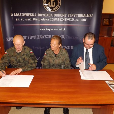 Porozumienie II SLO z 5. Mazowiecką Brygadą OT w Ciechanowie