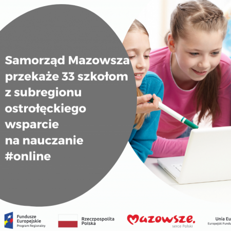 33 szkoły w regionie ze wsparciem Mazowsza na naukę online. Zobacz listę
