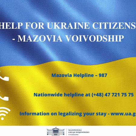 Pomoc dla obywateli Ukrainy w województwie mazowieckim