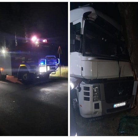 Wypadek ciężarówki na DK-53 w Wachu [ZDJĘCIA]