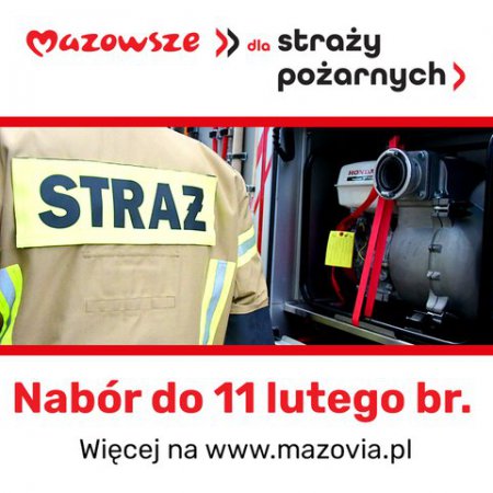 Jest wsparcie dla strażaków od samorządu Mazowsza