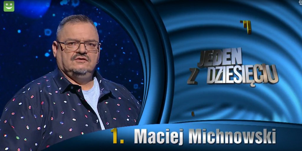 Maciej Michnowski, fot. TVP "Jeden z dziesięciu"