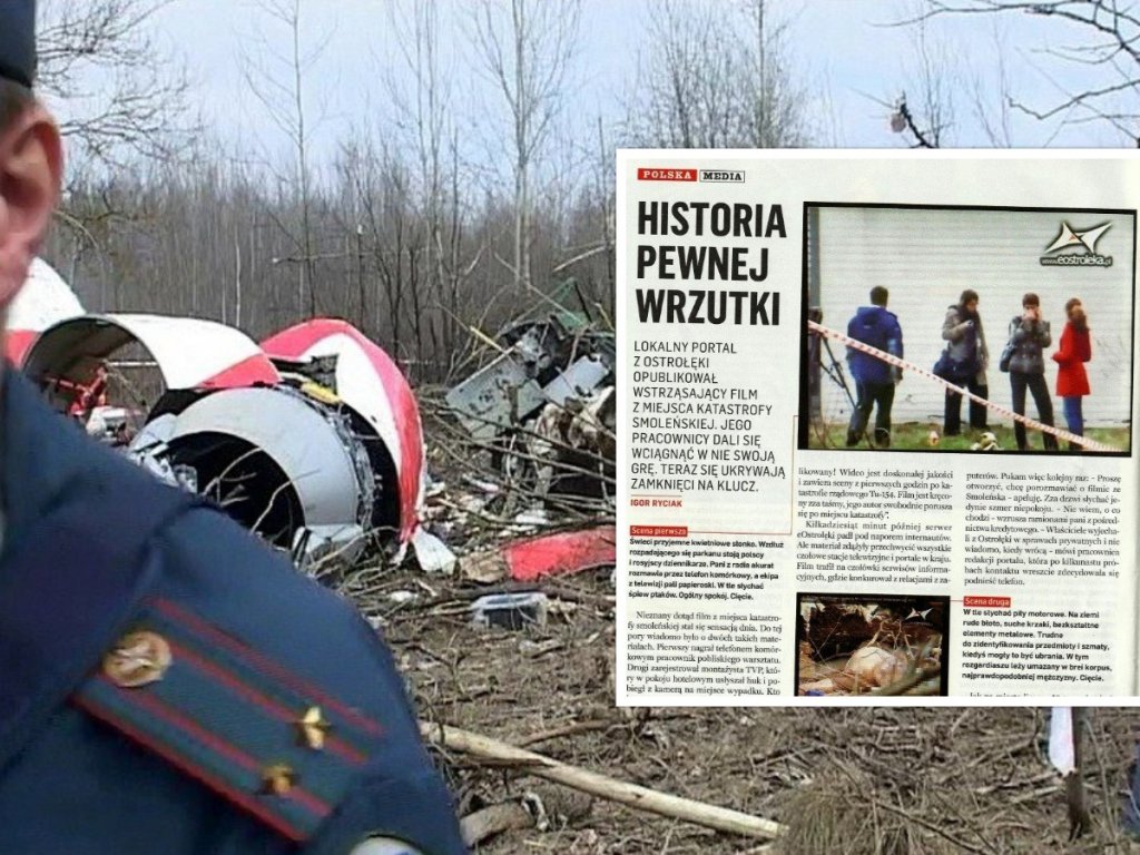 Kadr z filmu ze Smoleńska i dziennikarskie śledztwo Newsweeka