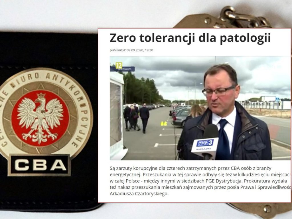cba.gov.pl, screen z mat. Wiadomości